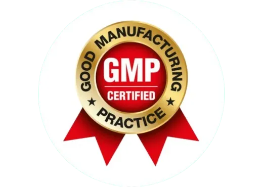 gmp certified adivasi herbal hair oil badge